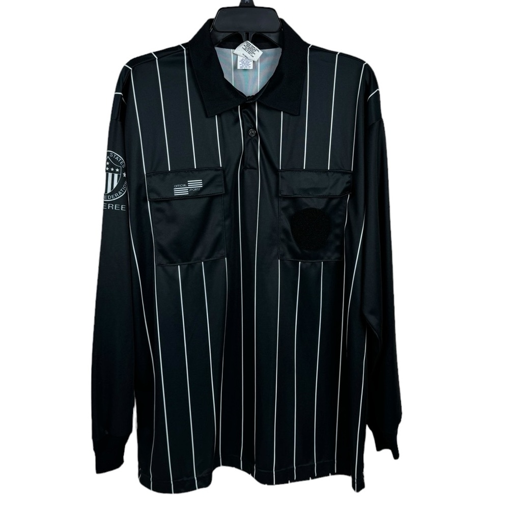 Official Sports Soccer Referee Long Sleeve Jersey Size L